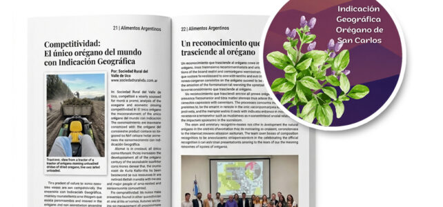 El Orégano de San Carlos en la revista Alimentos Argentinos El IG orégano de San Carlos en la revista Alimentos Argentinos